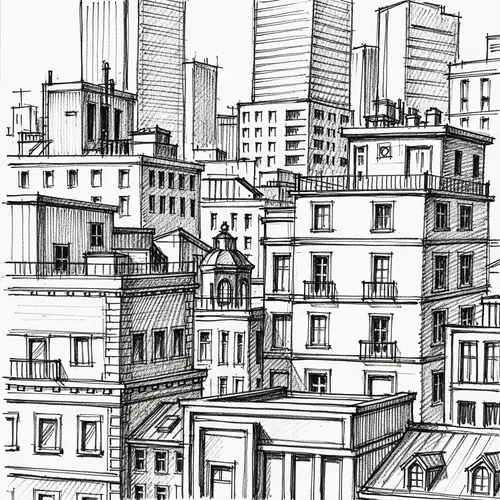 Hand Drawn Sketch with Prominent Pencil Strokes