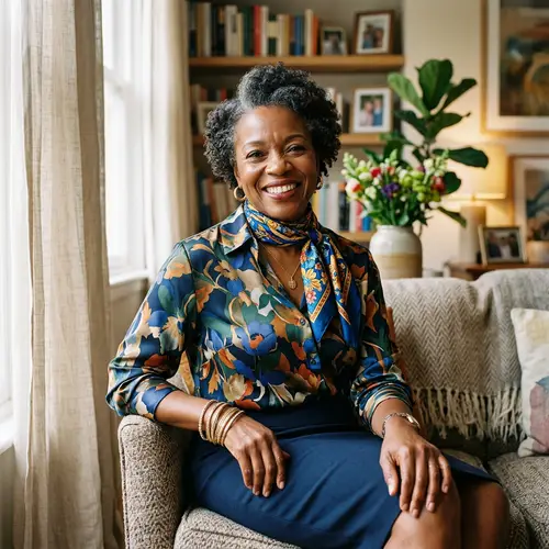 Radiant Portrait of a 50-Year-Old Black Woman