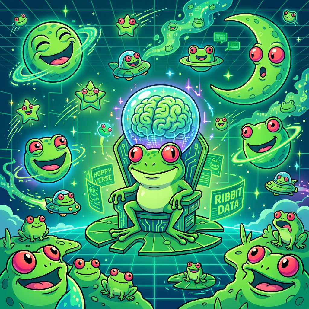 Pepe Metaverse: Playful Virtual World Illustration | AI Art