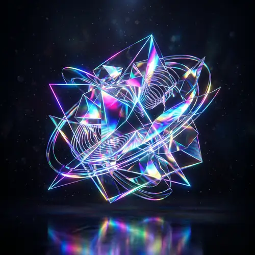 Holographic Abstract Design Textures | Dark Background