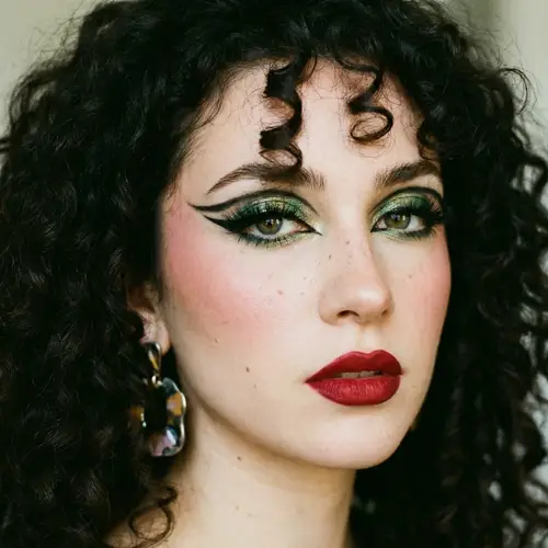 Intricately Styled Makeup for a Captivating Look