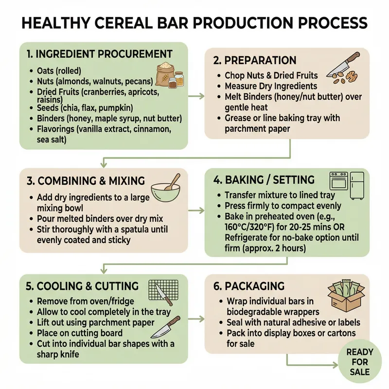 Healthy Cereal Bar Making Flowchart