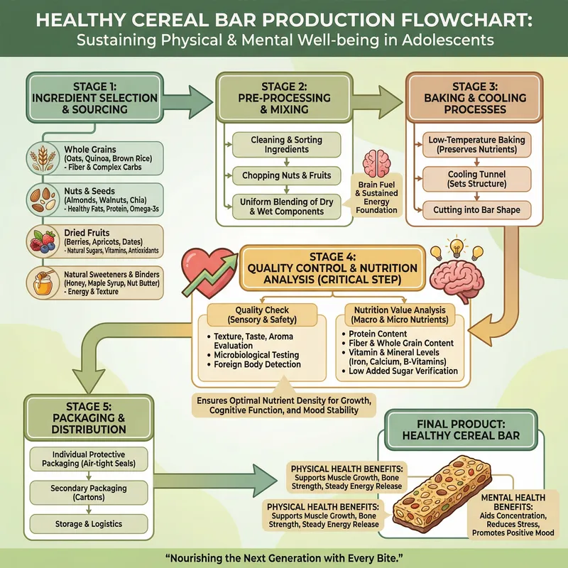 Healthy Cereal Bar Production Flowchart
