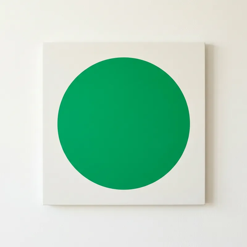 Green Circle in Square: Perfect Geometry Design Green Circle in Square: Perfect Geometry Design