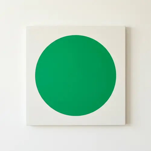 Vibrant Green Circle in Square: Enhance Your Design