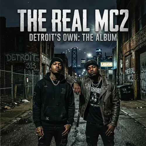 The Real Mc2 Album Cover: Dark Detroit Aesthetic