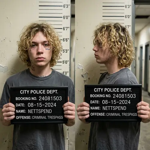 Rapper Nettspend's Detailed Mugshot