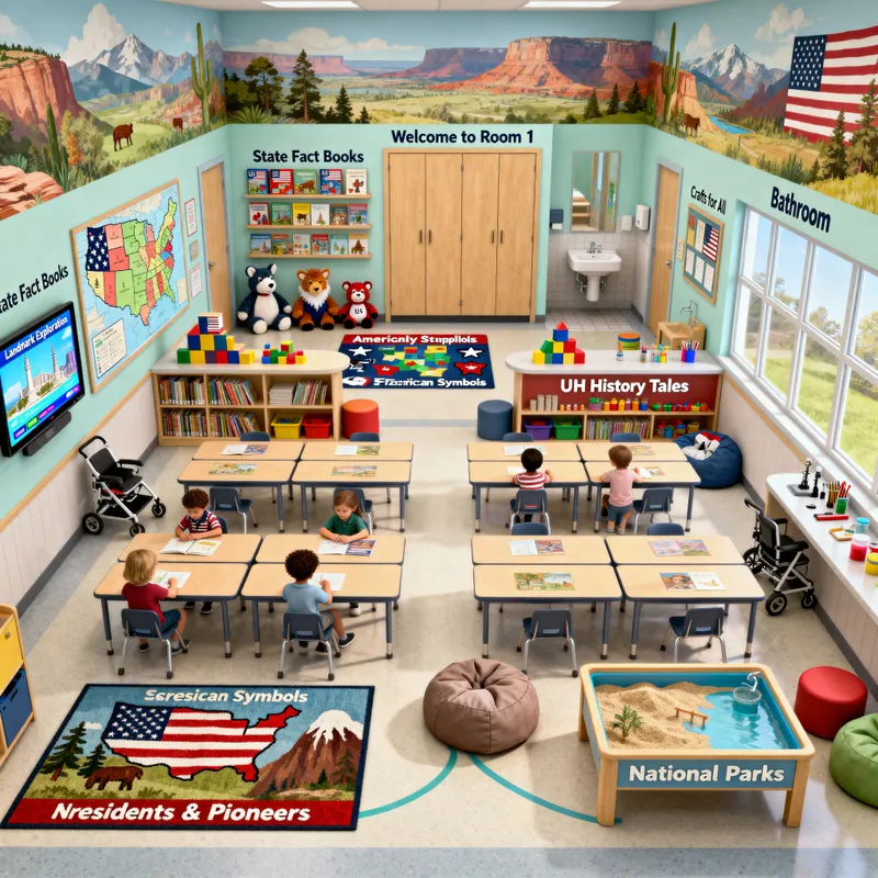 Creative U.S. Themed Preschool Classroom Design