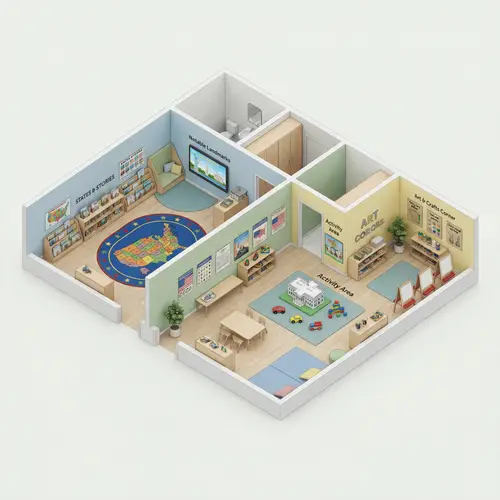 Creative U.S. Themed Preschool Classroom Design