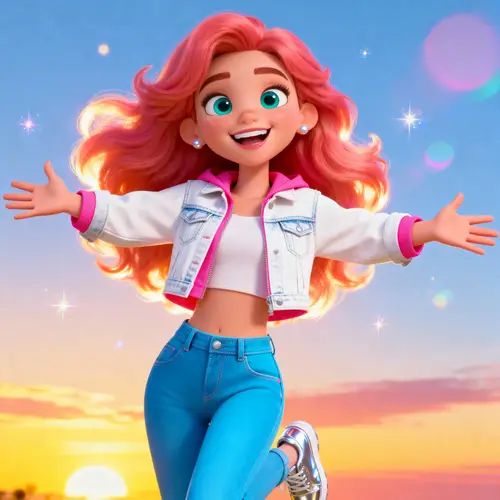 3D Female Character Model Inspired by CGI Animation