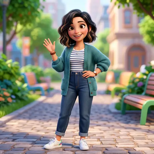 3D Female Character Model Inspired by CGI Animation