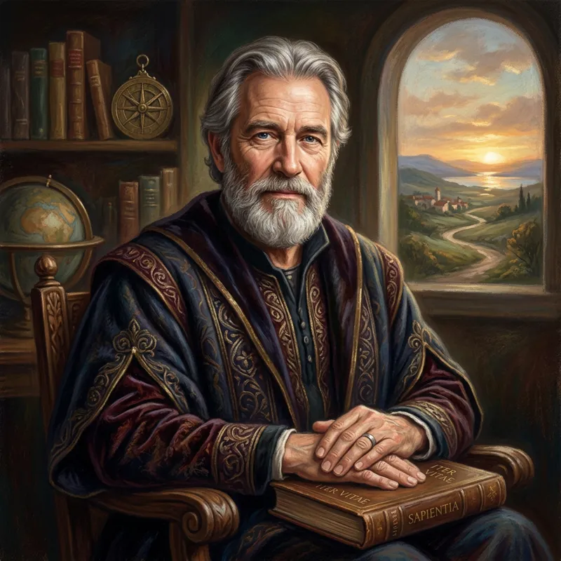 Wise Gentleman in Vibrant Pastel Portrait | Timeless Masterpiece Wise Gentleman in Vibrant Pastel Portrait | Timeless Masterpiece