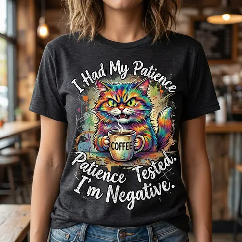 Colorful and Quirky Cat T-Shirt Design for Cat Lovers