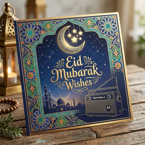 Eid Mubarak Wishes: Motorola Greeting Card Design