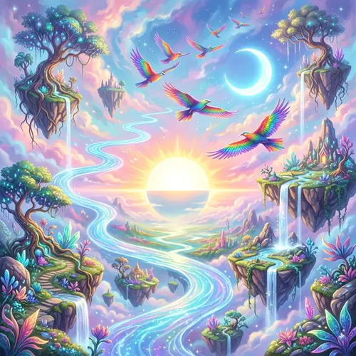 Surrealistic Paradise: Enchanting Dreamscape Imagery