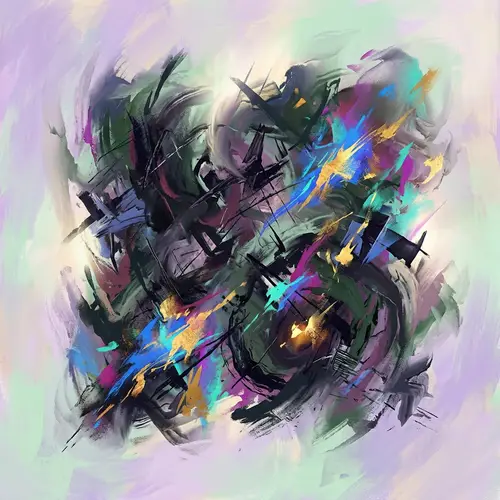 Abstract Portrayal of Inner Demons: Struggle & Resilience