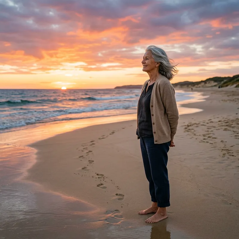 Life Reflections - Woman Embracing Serenity