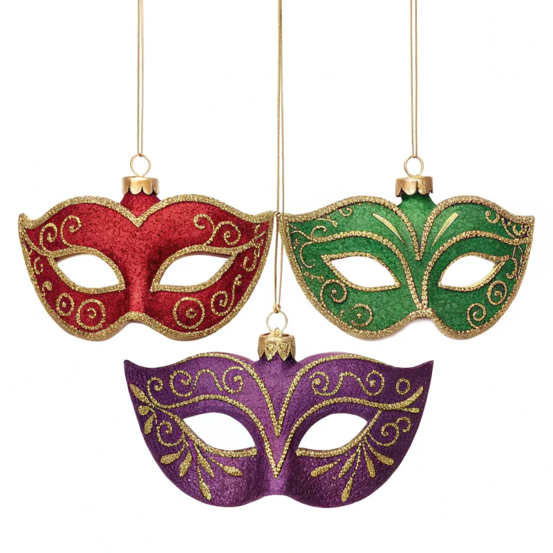 Colorful Venetian Half Masques for Holiday Decor Colorful Venetian Half Masques for Holiday Decor