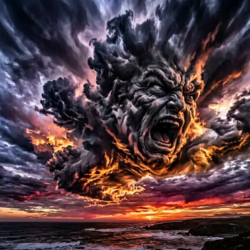 Abstract Angry Clouds Art | Emotional Sky Sculpture