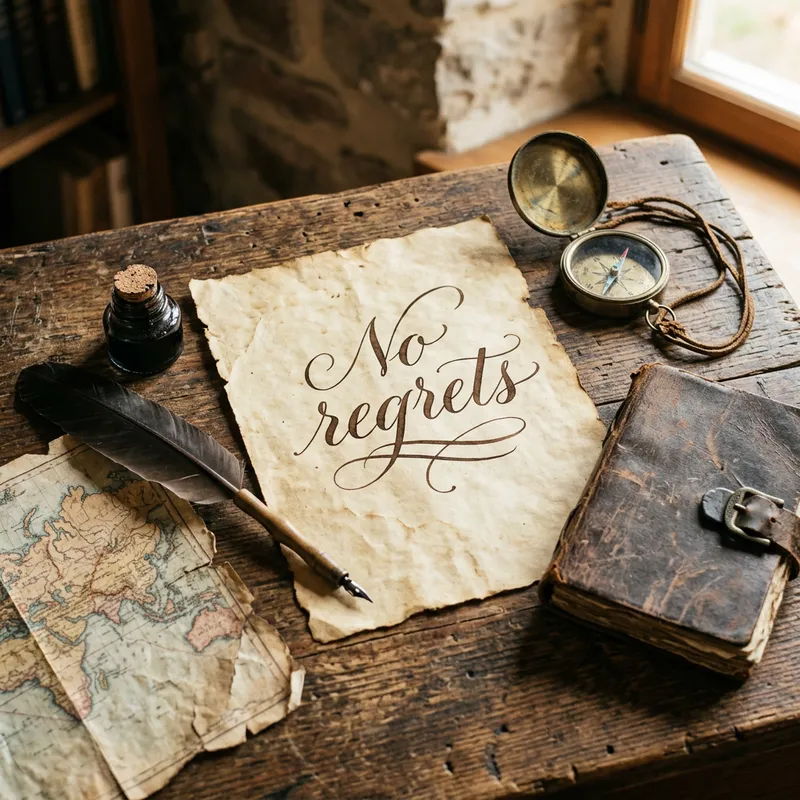 No Regrets - Vintage Elegance and Life's Journey