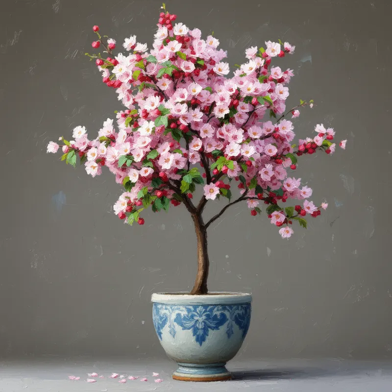 Vibrant Oil Painting Brushstrokes in Unique Color Themes