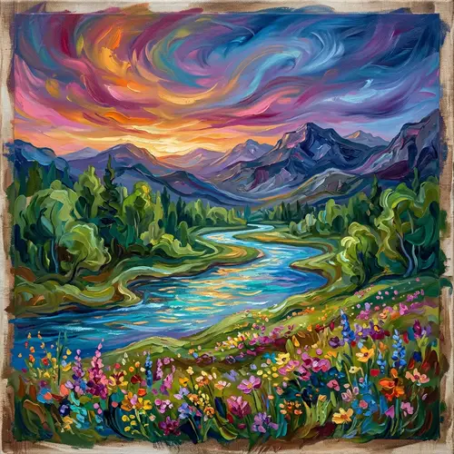 Abstract Nature: Serenity in Colors and Views