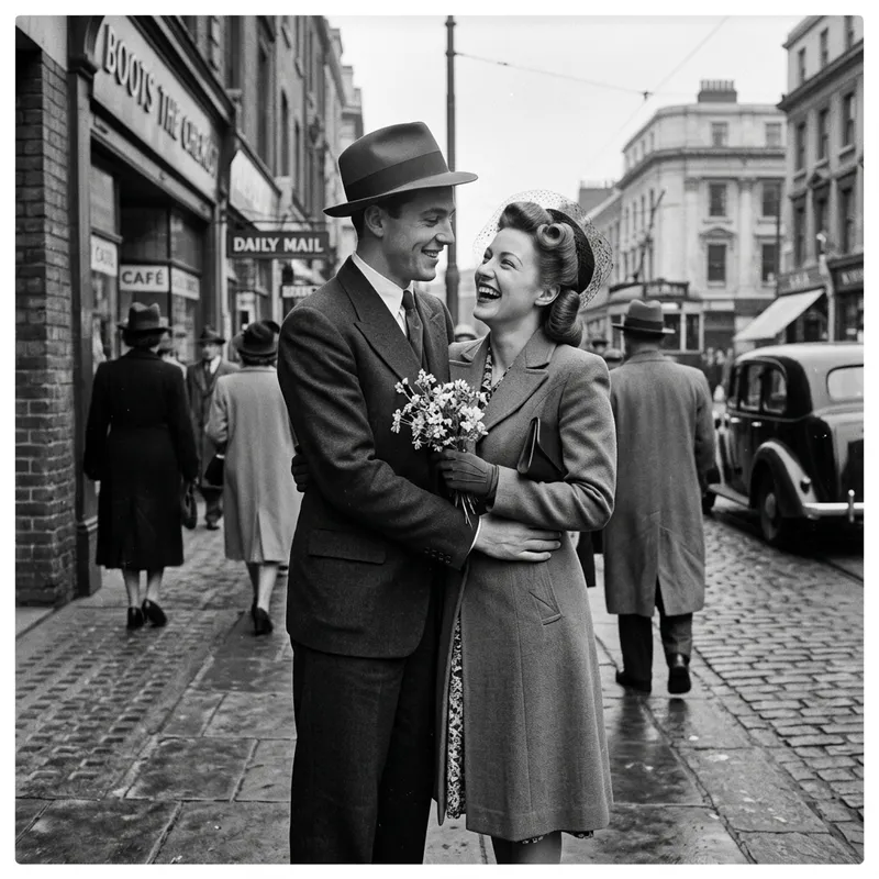 Timeless Vintage Black and White Couple Portraits