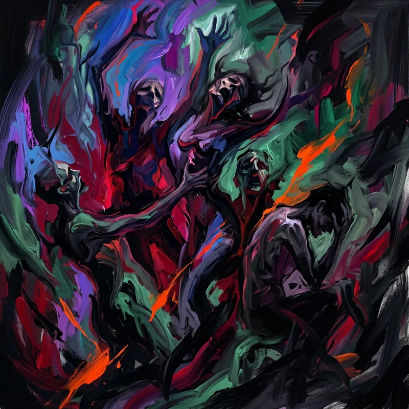 Abstract Emotional Trauma Art - Vivid Digital Painting