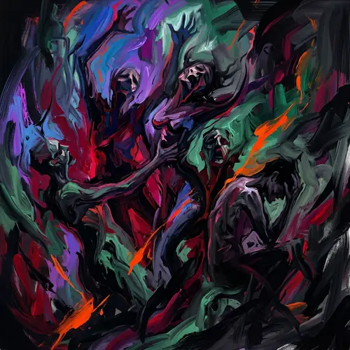 Abstract Emotional Trauma Art - Vivid Digital Painting