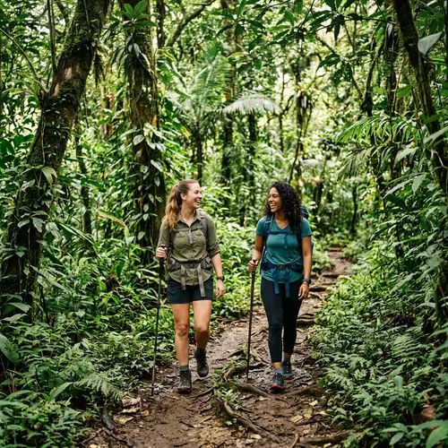 Two Friends Exploring the Jungle