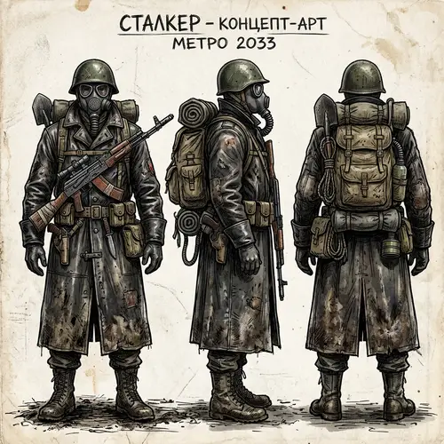 Metro 2033 Stalker Character Concept Art
