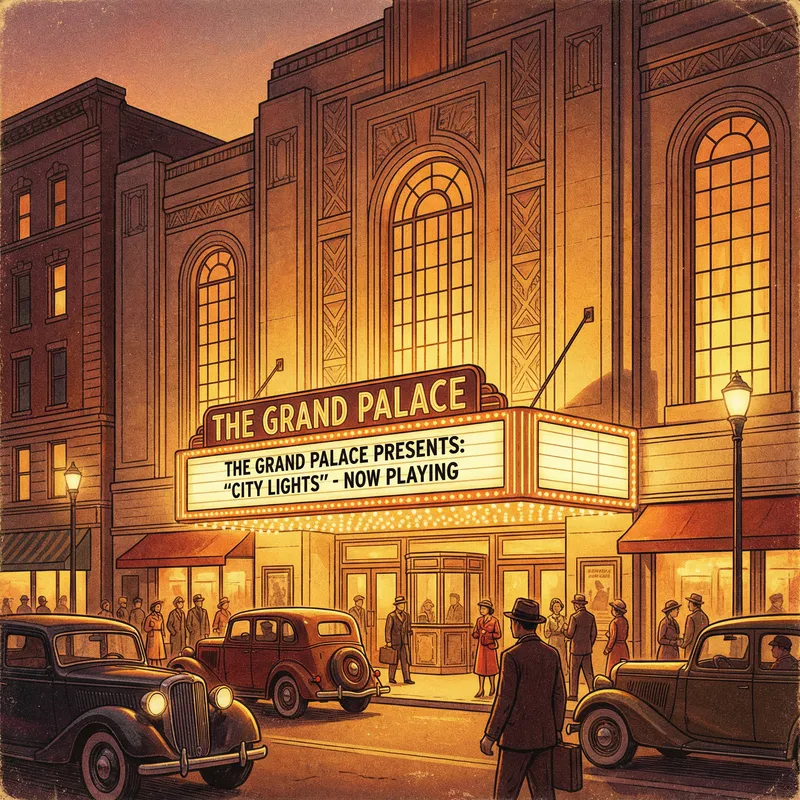 Vintage Movie Theater Art from Cinema's Golden Age