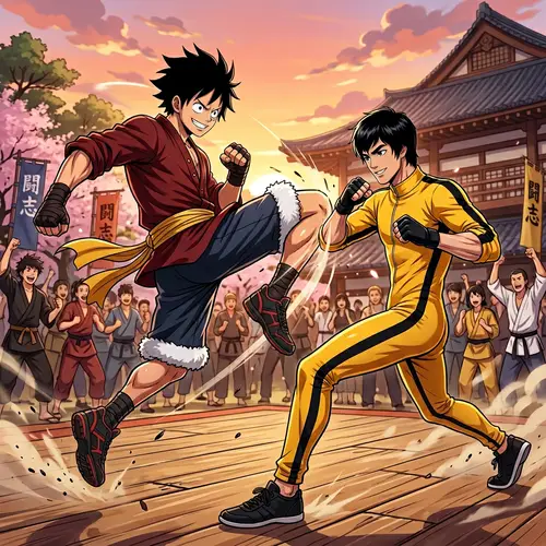 Luffy vs. Bruce Lee: Epic Anime Martial Arts Battle
