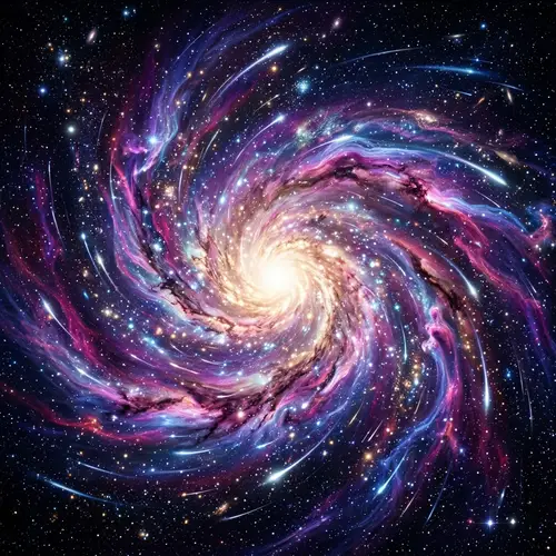 Abstract Galaxy Art: Stars & Cosmic Colors