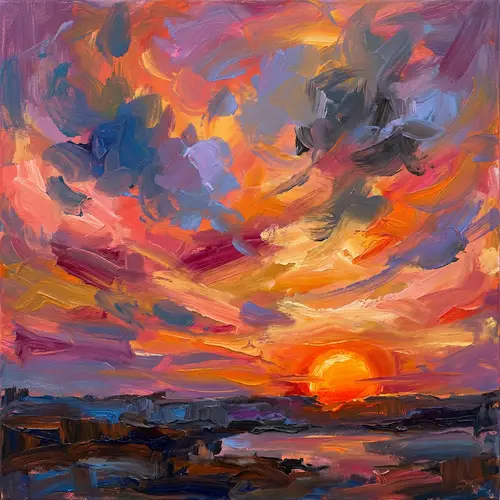 Stunning Abstract Sunset Artwork