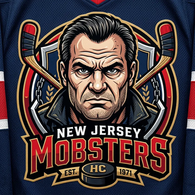 Tony Soprano Hockey Logo | Intriguing Face Design