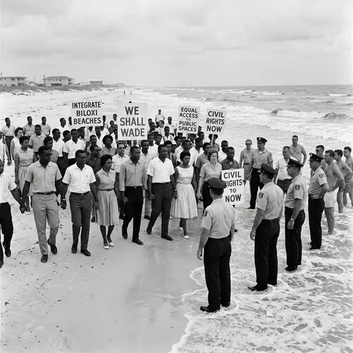 1963 Biloxi MS Wade-in Beach Riots: Civil Rights Protest