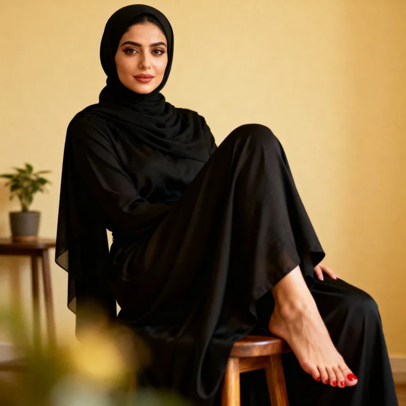 Hijab Milf Shows Off Her Feet