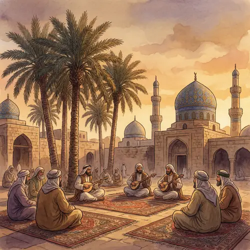 Peaceful Scene in Madinah with Naat Shareef Chanting