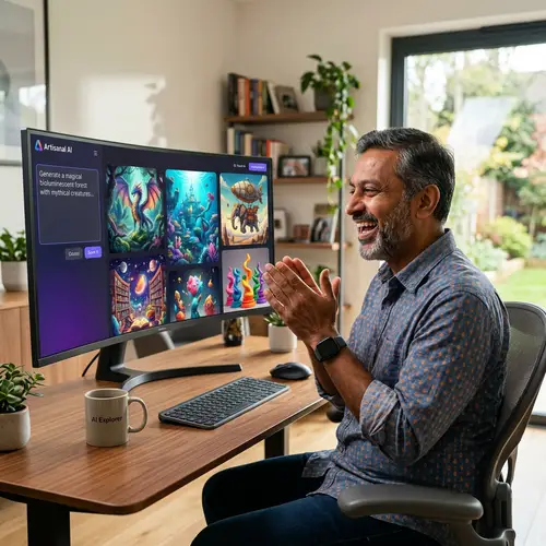 Creative Image Generation with AI: A Man's Journey