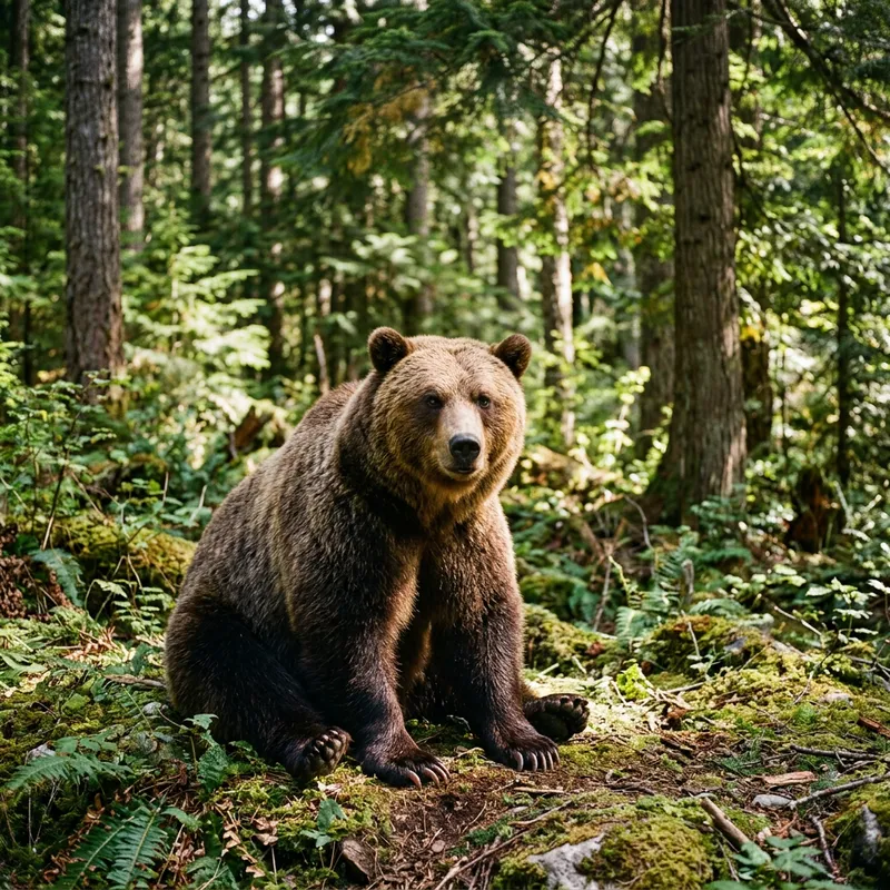 Majestic Grizzly Bear in Natural Habitat - Oso Grizzli