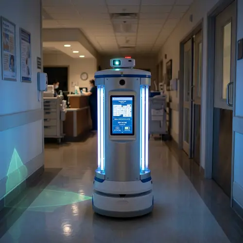 Disinfection Robot with UV Tubes | Futuristic Cleaning Innovation