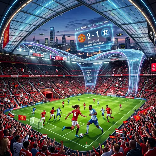 Futuristic Manchester United Stadium in 2050