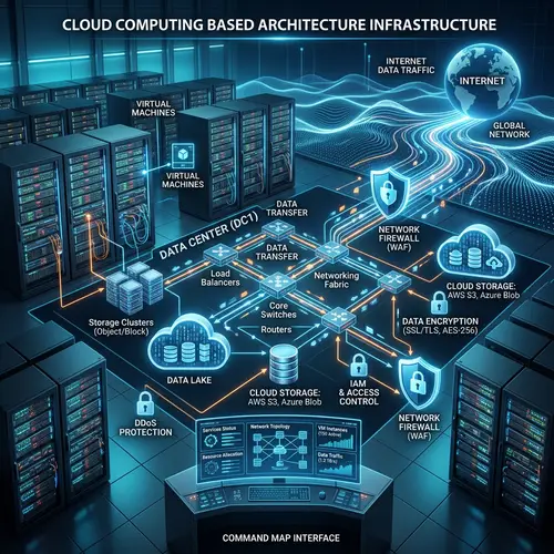 Cloud Computing Architecture Design with Data Servers and Security Measures