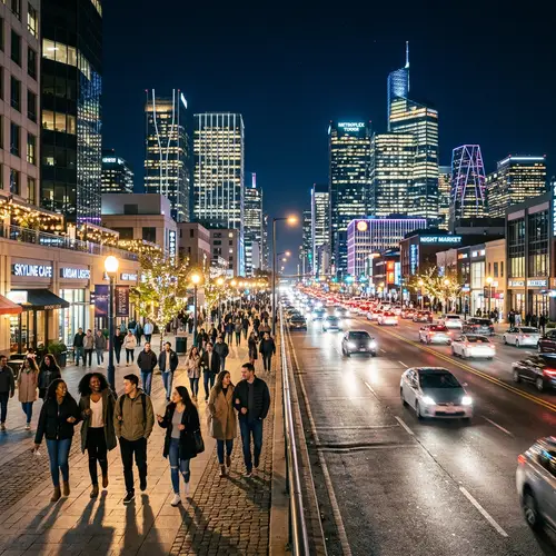 City Lights: A Nighttime Urban Experience