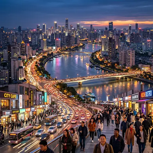 City Light: A Vibrant Evening Cityscape