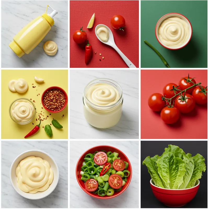 Yellow, Red, and Green Mayonnaise Moodboard