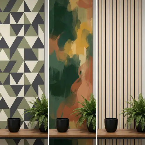 Black Planter and Green Plant Background Design Ideas