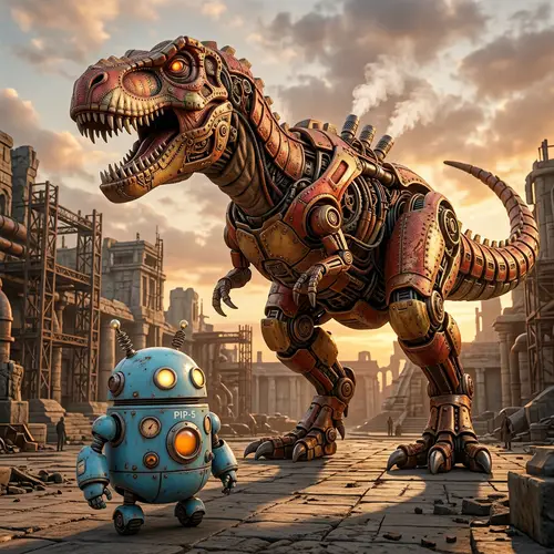 Mechanical T-rex and Unique Robot Characters | Website Name