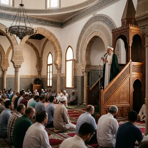 Islamic Sermon at a Mosque
